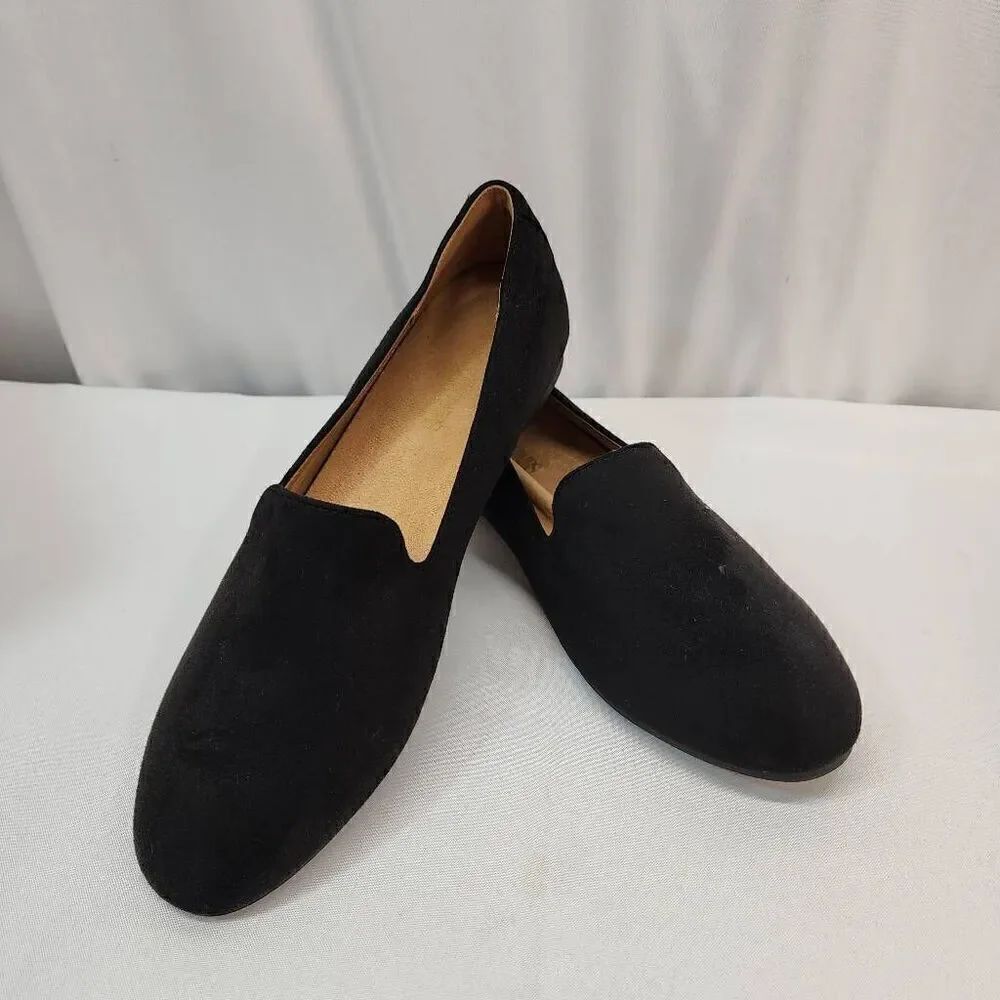 DREAM PAIRS Size 9.5 Round Toe Flats for Women Dressy Comfortable, Slip-On Dress